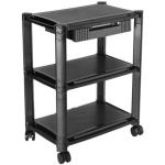 LUMI BT-AMS-5L Height-Adjustable Smart Cart XL with Three-Shelves and Drawer  13-32 Monitors