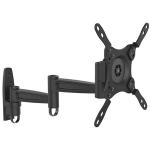 Brateck LCD-141C 13"-42" Anti-Theft Full-     Motion Monitor/TV Wall Mount. Anti- Theft Locking Hole for Additional Security (Padlock Required). Max VESA 200x200. Max Load 20Kgs. Max Arm Extension 417mm. Black Colour.