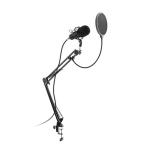 LUMI BT-MPS07-1 MPS07-1 Condenser Microphone and Clamp-On Mic Boom Arm Stand Bundle Cap Cover, XRLFemale to 3.5mm, Microphone Cable 2.5m/8.2 ft.