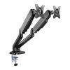 Brateck LDT46-C024 Elegant Dual 13"-27" Counter Balance Monitor Desk Mount. Max Load 6.5Kgs. Supports VESA 75x75 & 100x100. Gas Spring with Matt Plastic Surface. Extend, Tilt & Swivel. Black Colour Brateck LDT46-C024 Elegant Dual 13"-27" Counter Balance Monitor Desk Mount. Max Load 6.5Kgs. Supports VESA 75x75 & 100x100. Gas Spring with Matt Plastic Surface. Extend, Tilt & Swivel. Black Colour