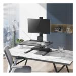 Brateck DWS19-T01  Electric Sit-Stand Desk     Converter with Single Monitor Mount. Strong Motor,Easy to Use Press Controller, 360 Degree Rotation, Free-tilting& Swivelling Design.