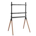 Brateck FS30-46F-01 Artistic Easel Studio       49"-70" TV Floor Stand. Includes Anti-slip RubberPads Weight Cap up to 40Kgs. Easy Snap Lock. Built-in Cable Management. Matte Black & Walnut Colour.