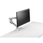 Colebrook Bosson Saunders Flo Dynamic Single Monitor Arm, - White - Tilt +40/-40 degrees - Swivel 180/360 degrees - VESA 75 & 100mm - Max Load 3-9kg - Height Adjustable 341-458mm
