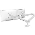 Ergotron 45-686-290 LX Pro Dual Side-by-Side Arm - White - Height Adjustable - 2 Display(s) Supported - 68.6 cm (27") Screen Support - 75 x 75, 100 x 100 - VESA Mount Compatible - Aluminium