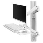 Ergotron 45-696-290 LX Pro Wall Mount System - White - Keyboard & Monitor Mount - Height Adjustable - 86.4 cm (34") Screen Support - 9.98 kg Load Capacity - 100 x 100, 75 x 75 - VESA Mount Compatible - Aluminium