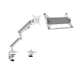 KONIC 17"-32" Single Monitor Stand & Laptop Tray Bundle - NEO Slim Spring-Assisted Arm - Weight Capacity 2-9kg - VESA 100x100 75x75