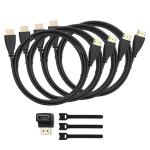 Perlesmith PG4PHK1  4 Pack High Speed HDMI Cables