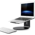 Pout EYES 4 Laptop Stand Riser - 360° Rotating Aluminium - Grey - Support up to 17" Laptop, Macbook Ultrabook