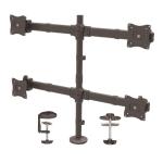 StarTech.com ARMQUAD Desk Mount Quad Monitor Arm - Ergonomic VESA 4 Monitor Mount 2x2 up to 27" - Articulating & Height Adjustable Pole Mount - Tilt/Swivel/Rotate LCD/LED Screen - Desk Clamp/Grommet