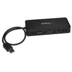 StarTech.com USBA2DPGB USB 3.0 Mini Dock - Dual Monitor USB-A Docking Station with DisplayPort 4K 60Hz Video & Gigabit Ethernet - 1ft (30cm) cable - Portable USB 3.1 Gen 1 Type-A Laptop Adapter