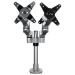 StarTech ARMDUALPS Desk Mount Dual Monitor Arm - Premium Articulating Monitor Arm - up to 30 VESA Mount Displays - Height Adjustable Monitor Mount - Rotate/Tilt/Swivel - Clamp/Grommet - Silver