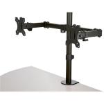 StarTech ARMDUAL2 Desk Mount Dual Monitor Arm - Desk Clamp / Grommet VESA Monitor Mount for up to 32 inch Displays - Ergonomic Articulating Monitor Arm - Height Adjustable/Tilt/Swivel/Rotating