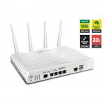DrayTek Vigor2862ac ADSL/VDSL/UFB Wi-Fi Modem Router with VPN Gateway, Dual-Band Wireless-AC2000, 32 x IPsec VPN, 16 x SSL VPN, Hotspot Web Portal