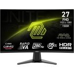 MSI MAG 276CXF 27" FHD 280Hz Curved Gaming Monitor 1920x1080 - 0.5ms - DP 1.4 - 2x HDMI - Anti-Flicker - 100x100 VESA