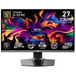 MSI MPG 272URX QD-OLED 27" 4K 240Hz QD-OLED Gaming Monitor with DP 2.1 80Gbps -- 3840x2160 - 0.03ms / 240Hz - DisplayPort 2.1 - HDMI 2.1 - USB-C 98W - G-Sync Compatible - HDR400 True Black - Height / Swivel / Tilt Adjustable - 100x100 VESA