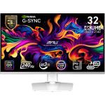 MSI MPG 321URXW QD-OLED 32" 4K 240Hz OLED Gaming Monitor - White 3840x2160 - 0.03ms / 240Hz - DisplayPort - HDMI 2.1 - USB-C 90W - HDR400 True Black - / Height / Swivel / Tilt Adjustable - 100x100 VESA