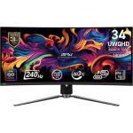 MSI MPG 341CQPX QD-OLED 34" 240Hz Curved OLED Ultrawide Gaming Monitor With VESA Certified ClearMR 13000 - 3440x1440 - 0.03ms - DisplayPort - 2X HDMI 2.1 - USB-C 98W - HDR True Black 400 - AMD FreeSync Premium Pro - Height Adjustable - 100x