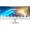 MSI Pro MP341CQW 34" Ultrawide Curved Business Monitor - White 3440x1440 - DisplayPort - HDMI - 1500R - Speakers - 100x100 VESA MSI Pro MP341CQW 34" Ultrawide Curved Business Monitor - White 3440x1440 - DisplayPort - HDMI - 1500R - Speakers - 100x100 VESA