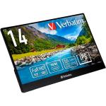 Verbatim 49590 PM-14 14" FHD Portable Monitor 1920x1080 - 60Hz HDMI - USB-C for Laptop / PC / Mac / PS3 / 4 / 5/ Xbox / Phone - Works with Windows, Mac OS & Android