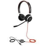 Jabra Enterprise EVOLVE 40 MS Headset - Skype for Business - Stereo - USB, Mini-phone - Wired - Over-the-head - Binaural - Supra-aural - Noise Cancelling Microphone - SFB