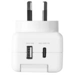 3SIXT / PowerGuard 3S-2059 32W Surge Protector - USB-C + USB-A - White