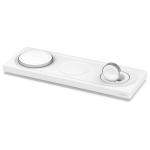 Belkin BoostUp Charge Pro 3-in-1 Wireless Charging Pad with MagSafe - White, Supports Fast Charging for Apple watch Series 8 & 7