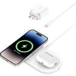 Belkin BoostCharge Pro 2-in-1 Magnetic Wireless Charging Pad with Qi2 15W -White