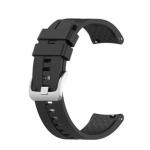 22mm Black Silicone Sport Band - Compatible with Galaxy Watch 3 45mm/Galaxy Watch 46mm/Huawei Watch GT 3/Huawei Watch GT Runner/ Huawei Watch GT2 Pro/Huawei Watch GT/Xiaomi Mi Watch (OEM package)