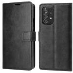 Galaxy A73 (2022) Flip Wallet Case - Black 3 Card Slots - Cash Compartment - Magnetic Clip