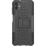 Rugged Case with kickstand for Galaxy A04 (2022), Black, Dual Layer Protection