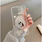iPhone 14 Pro Fashion Case - Clear Butterfly with Mirrow - TPU