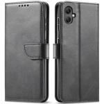 Galaxy A05 (2023) Flip Wallet Case - Black 3 Card Slots - Cash Compartment - Magnetic Clip