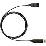 Jabra 230-09 LINK 230 USB to QD adapter cable by GN Netcom compatible with any corded Jabra QD headset and all leading brands of softphones