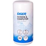 Laser CL-1838E Cleaning Wipes CLEAN ANTI-BACTERIAL 100 SCREEN WIPES Screen and Computer Alcohol Free Cleaning Wipes Cleaner for Electronics/Monitor Screens