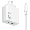 Xiaomi 67W Fast Charging GaN Wall Charger - Dual USB Output (USB-C & USB-A) Fast Charging Smart Phone/Tablet/Laptop - Includes 6A Fast Charging USB-A to USB-C Cable - Support Samsung, iPhone, Xiaomi, Oneplus, Oppo, Asus phone Fast Charging Xiaomi 67W Fast Charging GaN Wall Charger - Dual USB Output (USB-C & USB-A) Fast Charging Smart Phone/Tablet/Laptop - Includes 6A Fast Charging USB-A to USB-C Cable - Support Samsung, iPhone, Xiaomi, Oneplus, Oppo, Asus phone Fast Charging