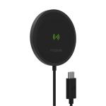 Mophie Snap+ 15W Wireless Charging pad - Black, Up to 15W Fast Charge, Compact and Convenient, Compatible with Apple MagSafe Charging, Snap Adapter Included for non-magsafe devices