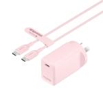 Mophie Essential 30W PD Single Port Wall Charger Bundle - Pink, 1 USB-C Port, 1M USB-C to USB-C Cable, Up to 30W Fast Charging Apple iPhones, Samsung Smart Phones, Solid Construction