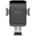 Momax Smart IR Fast Wireless Charging Car Mount Black, Infra-Red Induction, Auto Clamping, Up to 15W Fast Wireless Charging, Includes QC3.0 Fast Charging Car Charger & Air Vent Mount adapter