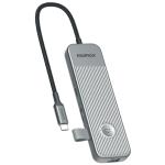Momax 8-in-1 USB-C 100W Power Delivery Hub - Spacy Grey Support 100W PD3.0 Fast Charing - USB3.2 Gen1 High-Speed Transmission - 1x USB-C - 2x USB-A - 1x (4K 60Hz) HDMI - 1x Ethernet - 1x SD Slot - 1x TF Card Slot