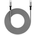MICRODIA EXECABLE TWEED PD100W 2.6M USB-C TO USB-C CABLE - ZEBRA
