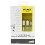 PUDNEY P1214 Stereo Audio 3.5mm to RCA Cable - 3m - White PVC