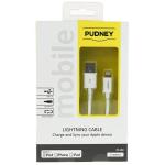 PUDNEY P1101 2A - 480Mbps USB-A to Lightning Cable - 1m - White Data & Charge - PVC