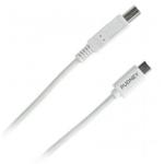 PUDNEY P1128 USB C PLUG TO USB B PLUG V2.0 2 METRE WHITE