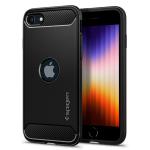 Spigen iPhone SE (3rd / 2nd Gen) Rugged Armor Case - Black DROP-TESTED MILITARY GRADE - Ultimate Protection - Rugged Design with Matte Finish - Air Cushion Technology - ACS00944