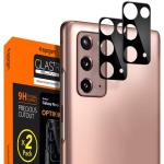 Spigen Galaxy Note 20 Premium Camera Lens Tempered Glass Protector - Black - 2 Pack Scratch Protection - Perfect Fit