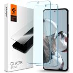 Spigen Xiaomi 12T Premium Tempered Glass Screen Protector - 2 Pack Super HD Clarity - 9H Screen Hardness - Delicate Touch - Perfect Grip - Case Friendly with Spigen Phone Case