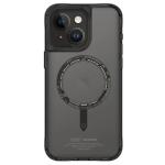 skinarma iPhone 15 (6.1") Saido Mag-Charge Case - Black MagSafe Compatible - 360 Degree Full Protection - 2H Scratch Resistance - Air Pockets for Shock Absorbent Protection - Includes Extra Set of Transparent Button & Frost Red Lanyard Loop