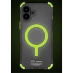skinarma iPhone 16 (6.1") Saido Mag-Charge Case (NITEGLOW EDITION) - Lime Green Apple MagSafe Compatible - Glow-In-The-Dark Mag-Charge Ring - Raised 360 Screen Edges & Camera Lens Guard - Includes Interchangeable Corner Bumper Lanyard Loops