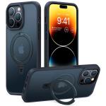 Torras iPhone 15 Pro (6.1") Ostand Matte Case - Black MagSafe Compatible - Horizontal / Vertical & Felexible Ostand