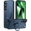 Torras Galaxy S24+ 5G Ostand Matte Case - Black All in One: Magnetic / Stand / Ring Holder - Horizontal / Vertical & Felexible Ostand Torras Galaxy S24+ 5G Ostand Matte Case - Black All in One: Magnetic / Stand / Ring Holder - Horizontal / Vertical & Felexible Ostand